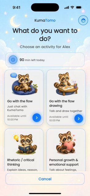 KumaTomo app screenshot